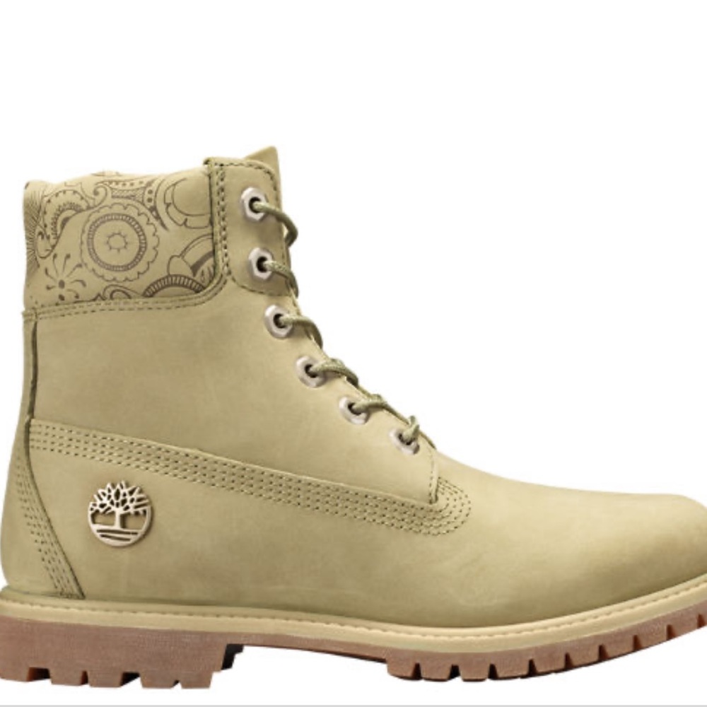 Green timberland boots